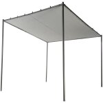 Beliani - pergola de jardin armature mtallique 282 x 294 cm toile ombrage gris vimino