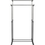 Porte - manteau en m�tal avec roulettes int�rieur noir gilmer