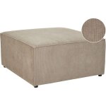 Beliani - pouf ottoman pour salon moderne en velours ctel taupe lemvig