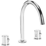 Beliani - robinet de lavabo en laiton avec deux poign�es accessoire de salle de bain argent� pilcomayo ...