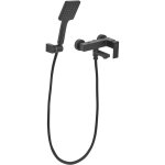 Beliani - robinet mitigeur bain - douche mural en laiton bec unique et douchette noir balneario