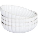 Beliani - set de 4 assiettes creuses en grès bols pâtes artisanal finition Émail blanc nettle Beliani - set de 4 assiettes creuses en grès bols pâtes artisanal finition Émail blanc nettle