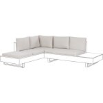 Beliani - set de housses de coussin salon de jardin hydrofuge protection uv en polyester blanc cass ...