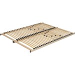 Beliani - sommier  lattes 160 x 200 cm lit deux places king size cadre en bois ressorts vouziers