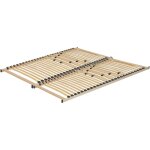 Sommier  lattes 180 x 200 cm lit deux places king size cadre en bois ressorts vouziers