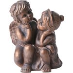 Beliani - statuette d'anges accessoire d�coratif ext�rieur en mgo marron damaro