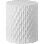 Beliani - table d'appoint en mgo fibre de verre 37 cm forme ronde r�sistant au vent effet terrazzo blanche ...