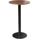 Beliani - table de bistrot de jardin rustique moderne base m�tallique 60 x 60 cm ronde marron fonc� et ...