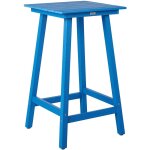 Beliani - table de jardin 59 x 59 cm pour patio ext�rieur en bois synth�tique bleu adirondack