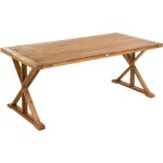 Beliani - table de jardin rustique pour 6 personnes 180 x 90 cm en bois d'acacia marron calabritto