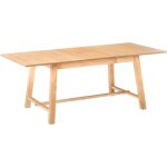 Beliani - table de salle � manger extensible rectangulaire 160 / 200 x 90 cm pieds en bois massif finition ...