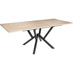 Beliani - table de salle à manger à rallonge moderne industriel pieds en métal marron clair ansell Beliani - table de salle à manger à rallonge moderne industriel pieds en métal marron clair ansell