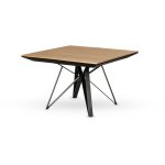 Lisa design - belize - table à manger carrée extensible - effet bois et métal - 4 à 8 personnes Lisa design - belize - table à manger carrée extensible - effet bois et métal - 4 à 8 personnes