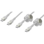 Belkin - 2x boost charge pro flex cbles silicone tress usb - c vers usb - c