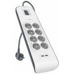 Belkin bsv804vf2m - v2 multiprise parafoudre blanc 8 prises usb