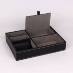 Belle vous vide poche en faux cuir marron à 5 compartiments - rangement clef, portefeuille, téléphone, ... Belle vous vide poche en faux cuir marron à 5 compartiments - rangement clef, portefeuille, téléphone, ...