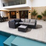 Belonid salon de jardin comprenant : canapé, table basse, coffre de rangement et housse de protection, ... Belonid salon de jardin comprenant : canapé, table basse, coffre de rangement et housse de protection, ...