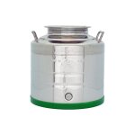 Re'cipient en acier inoxydable de 30 litres pour huile au fond d'un pot avec pre'disposition pour un ... Re'cipient en acier inoxydable de 30 litres pour huile au fond d'un pot avec pre'disposition pour un ...