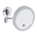 Bemeta - miroir de douche grossissant mural avec led � 20 cm
