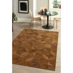 Beneffito - tapis - collection rondo amber - tapis - orange - 170x240cm - tapis à motifs, finition artisanale, ... Beneffito - tapis - collection rondo amber - tapis - orange - 170x240cm - tapis à motifs, finition artisanale, ...