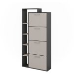 Vicco - benne � chaussures orlando, anthracite / gris, 80x166. 1cm avec 4 compartiments