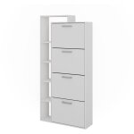 Benne � chaussures orlando, blanc, 80x166. 1cm avec 4 compartiments, vicco