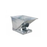 Benne  dchets auto basculante galvanise - capacit 600l - charge max 2500kg - anticorrosion - 2015140602 ...