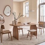 Berah getah - table ovale en teck massif 6 / 8 pers.