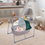 Berceau à bascule électrique à 5 vitesses avec télécommande, lit à bascule automatique pour bébés de ... Berceau à bascule électrique à 5 vitesses avec télécommande, lit à bascule automatique pour bébés de ...