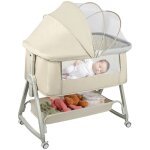 Berceau cododo b�b� portable 4 en 1 matelas, filet, panier de rangement, 0 - 6 mois