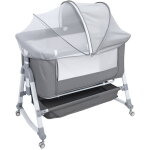 Berceau - lit cododo, hauteur r�glable, avec moustiquaire amovible, 95 x 57 x 102 cm (gris)