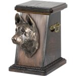 Berger allemand, alsacien - urne fun�raire pour chien, �l�gante urne avec statuette, urne fun�raire avec ...
