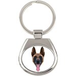 Berger belge malinois - porte - cl�s g�om�trique avec photo et inscription art - dog