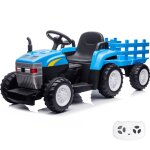 Tracteur �lectrique t7 - avec remorque - 12v batterie - 2 � 5 ans - bleu