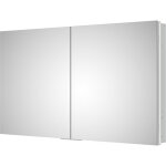 Bernstein - armoire  glace aluminium murale salle de bain et toilettes, tagre avec miroir avec led ...