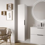 Bernstein - armoire suspendue en bois laqu, colonne de rangement salle de bain + porte soft - close ...