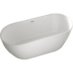 Bernstein - baignoire lot acrylique ovale 170x80x59cm blanc mat + bonde et trop plein - jazz plus 2. ...