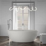 Bernstein - baignoire lot acrylique ovale 180x80x60cm blanc mat + bonde et trop plein - terra 2. 0 blanc ...