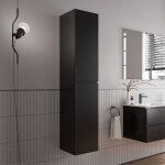 Bernstein - colonne de salle de bain suspendue 35x35x170cm (lxpxh) noir mat 2 portes ouverture gauche ... Bernstein - colonne de salle de bain suspendue 35x35x170cm (lxpxh) noir mat 2 portes ouverture gauche ...