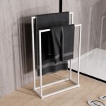 Bernstein - echelle porte serviette murale rond blanc mat 49x8x170cm (lxpxh) design acier inox - série ... Bernstein - echelle porte serviette murale rond blanc mat 49x8x170cm (lxpxh) design acier inox - série ...