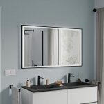 Bernstein - miroir mural salle de bain rectangulaire 120x70cm anti - bu�e lumi�re led r�glable dimmable ...