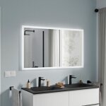 Bernstein - miroir mural salle de bain rectangulaire 120x70cm anti - bue lumire led rglable dimmable ...