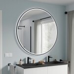 Bernstein ? miroir lumineux de salle de bain rond 120 cm ? �clairage led dimmable ? capteur de mouvement ...