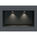 Bernstein - niche murale douche acier inox + 2 spots led, étagère rangement douche salle de bain encastrable ... Bernstein - niche murale douche acier inox + 2 spots led, étagère rangement douche salle de bain encastrable ...
