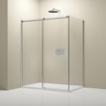 Paroi de douche d'angle verre clair cabine de douche intégrale étanche parre douche porte coulissante ... Paroi de douche d'angle verre clair cabine de douche intégrale étanche parre douche porte coulissante ...