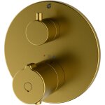 Bernstein - robinet mitigeur thermostatique de douche rond mural encastr� laiton or bross�, fonction ...