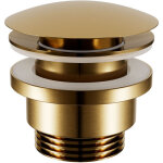 Bernstein - soupape d'�vacuation acier inox dor� �66mm syst�me bonde d'�vacuation pour lavabos sans trop ...