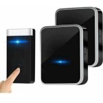 [pas besoin de piles]sonnette sans fil, sonnette de porte �tanche kit de avec 2 r�cepteur enfichables, ...