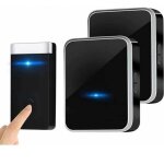 [pas besoin de piles]sonnette sans fil, sonnette de porte �tanche kit de carillon electronique avec 2 ...