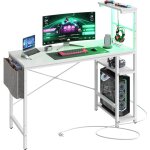 Bureau en l avec prise de charge usb et prise de courant, bureau d'angle avec 4 tiroirs et tablette pour ... Bureau en l avec prise de charge usb et prise de courant, bureau d'angle avec 4 tiroirs et tablette pour ...
